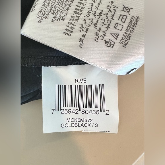 BCBG MAX AZRIA “RIVE” GOLD METALLIC BLACK MINI PLEATED DRESS. Size Small - Picture 7 of 10